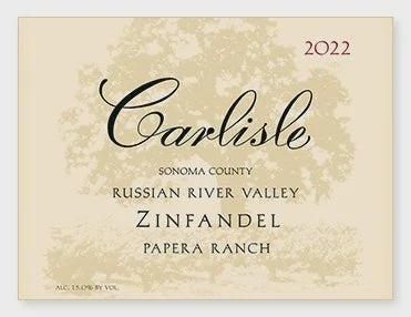 Carlisle 2022 Papera Ranch Zinfandel