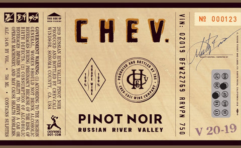 Chev 2019 Russian River Valley Pinot Noir