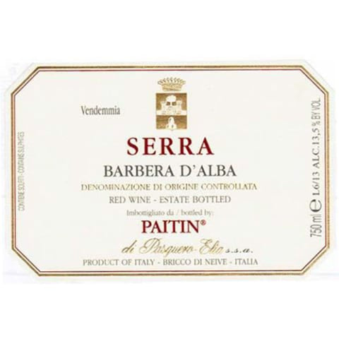 Paitin 2022 Serra Barbera d'Alba