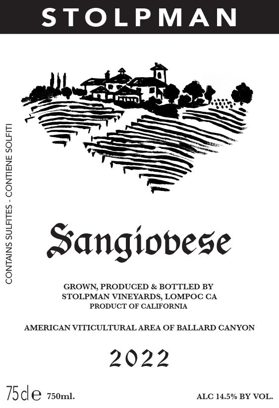 Stolpman Vineyards 2022 Estate Sangiovese