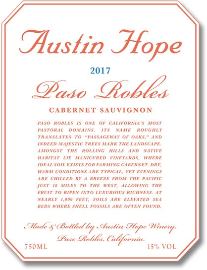 Austin Hope 2020 Cabernet Sauvignon