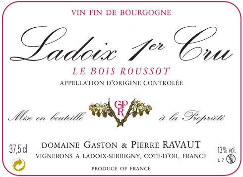 Domaine Ravaut 2016 Le bois Roussot Ladoix 1er Cru