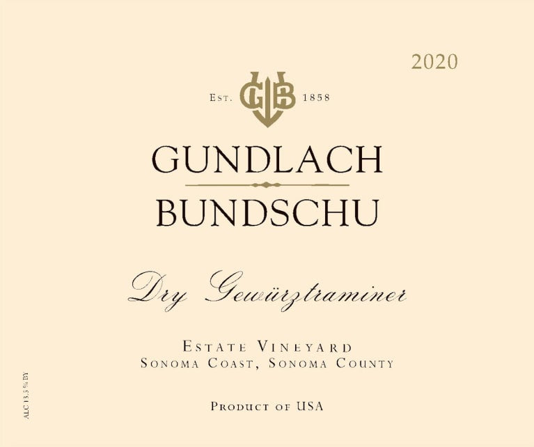 Gundlach Bundschu 2020 Gewurztraminer