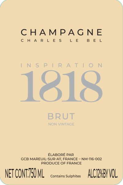 Champagne Charles le Bel Inspiration 1818 Brut