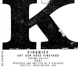 K Vintners 2021 Art Den Hoed Viognier