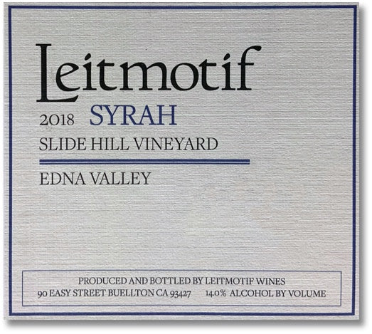 Leitmotif 2018 Slide Hill Vineyard Syrah