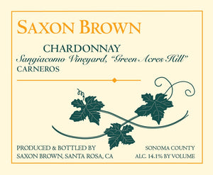 Saxon Brown 2017 Sangiacomo Green Acres Vineyard Chardonnay